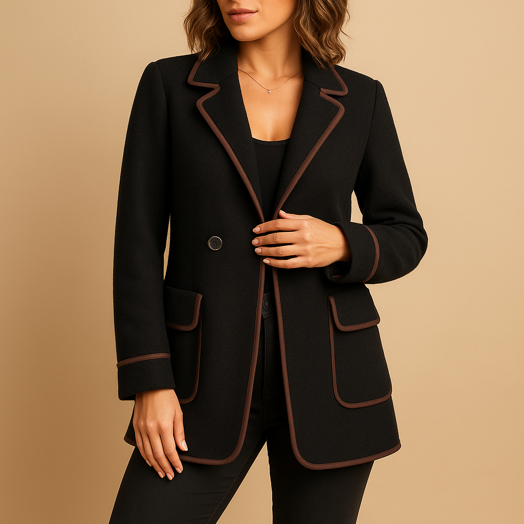 Women’s casual lined blazer with a modern comfortable fit and soft interior lining, ideal for work, appointments, or casual outings.