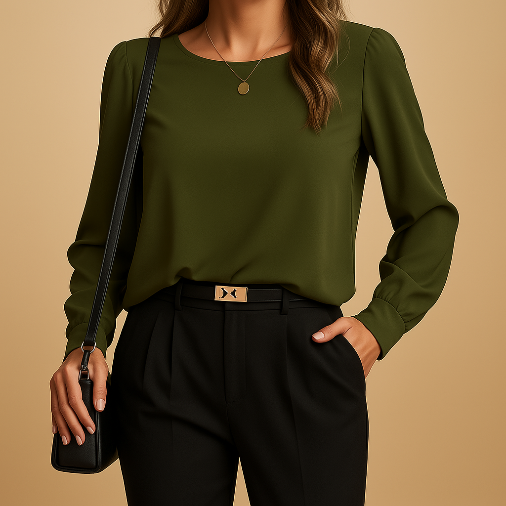 Classic long sleeve blouse for women | Luna