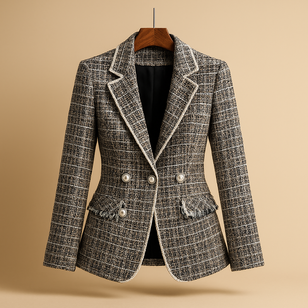 Women’s elegant professional blazer with a flattering fit and classic modern design, ideal for office days, business meetings, or formal events.