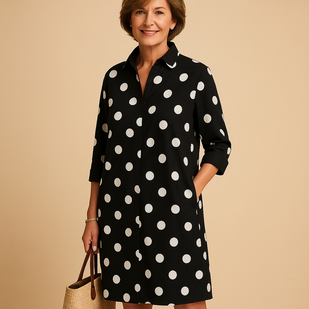 Women’s lightweight spring dress with a soft flowy fit, perfect for casual days, work, and spring occasions.