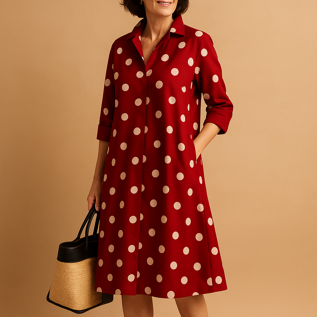 Women’s lightweight spring dress with a soft flowy fit, perfect for casual days, work, and spring occasions.