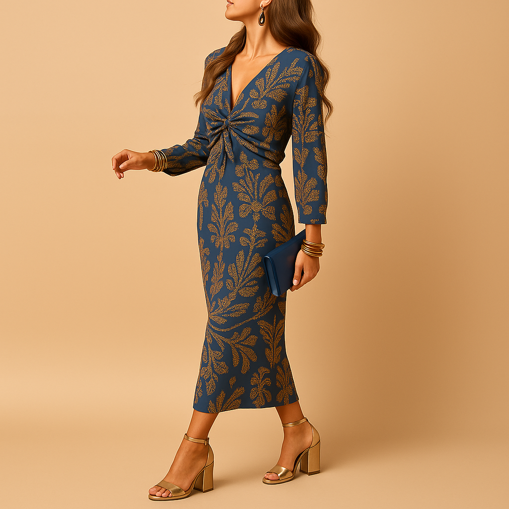 Women’s sustainable A-line dress with a flattering fit and minimalist design, perfect for casual, office, and formal occasions in any season.