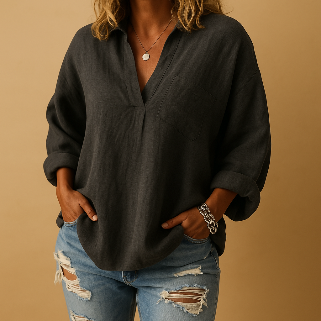 Women’s timeless blouse with a flattering and comfortable fit, ideal for work, casual outfits, and elegant everyday looks.