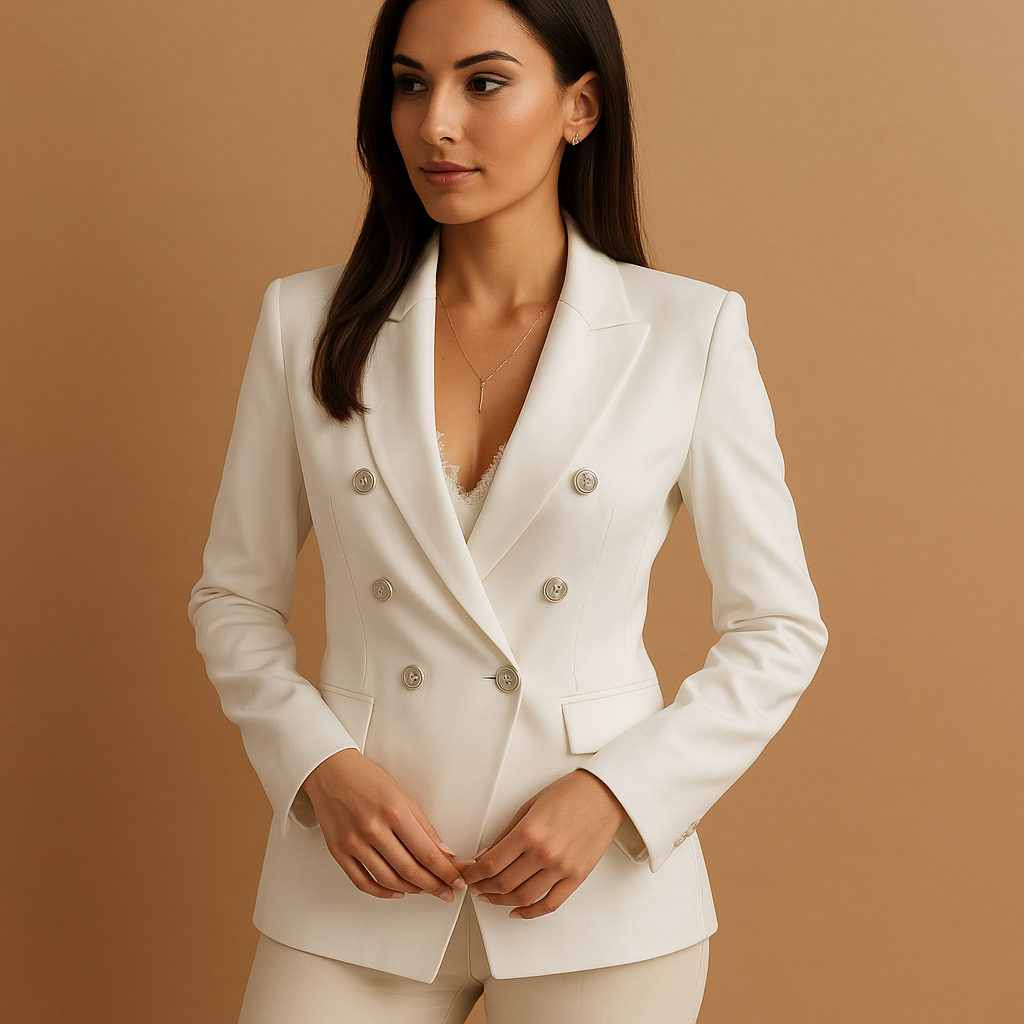 Women’s casual lightweight cotton blazer with a timeless solid design, ideal for work, appointments, photoshoots, and special occasions.