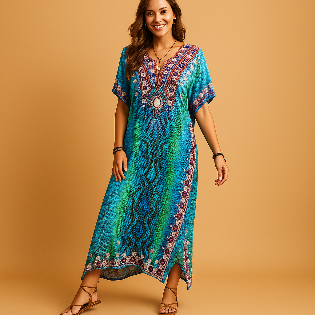 Comfortable summer dress for women with breathable fabric and flattering fit, perfect for casual outings, holidays, and warm-weather occasions.