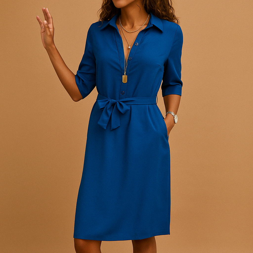Women’s elegant modern dress with a flattering fit, perfect for work, casual days, and evening occasions.