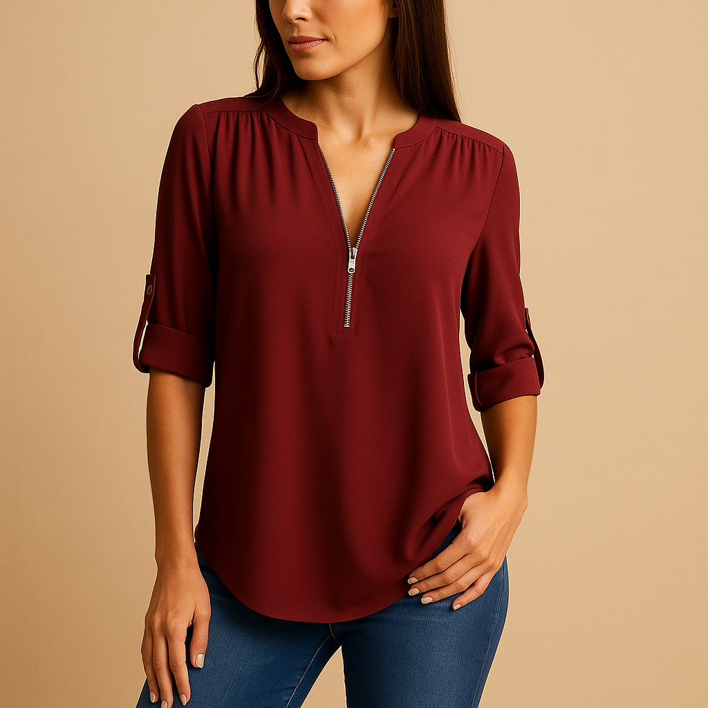 Elegant v-neck blouse for women | Danica