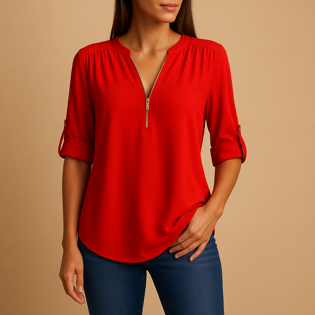 Elegant v-neck blouse for women | Danica