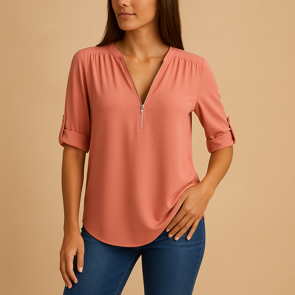 Elegant v-neck blouse for women | Danica