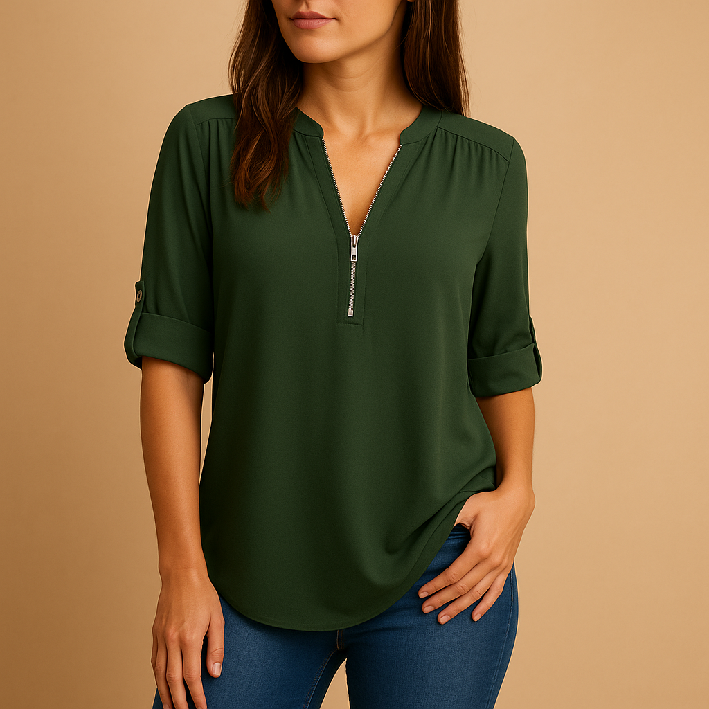 Elegant v-neck blouse for women | Danica