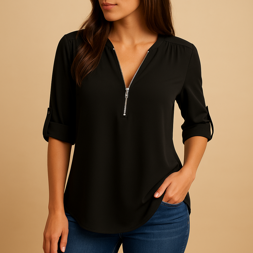 Elegant v-neck blouse for women | Danica