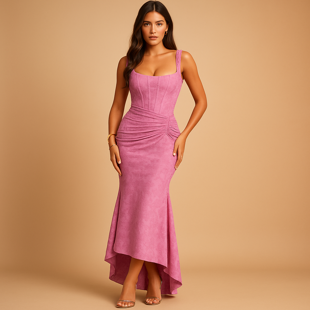Women’s floral flowy midi dress with a lightweight fit, perfect for brunches, garden parties, and casual summer outings.