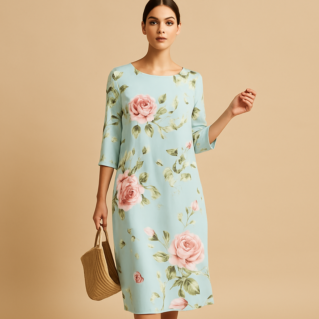 Women’s flowy midi dress with a lightweight breathable design, perfect for casual outings, formal events, and everyday wear.