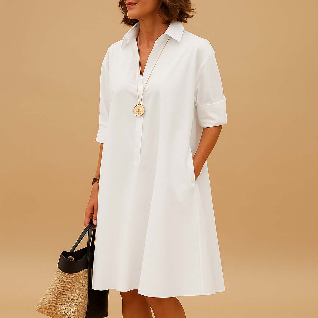 Women’s lightweight spring dress with a soft flowy fit, perfect for casual days, work, and spring occasions.