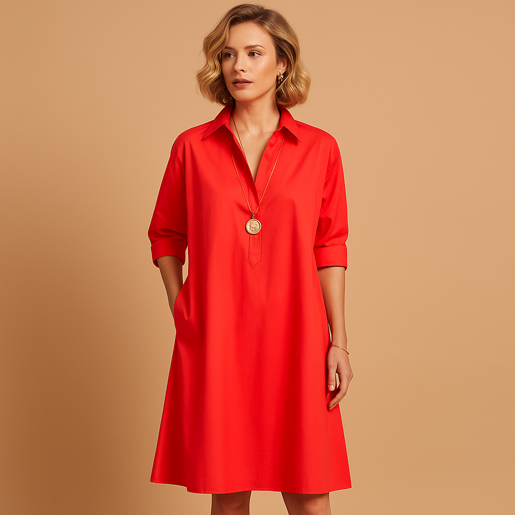 Women’s lightweight spring dress with a soft flowy fit, perfect for casual days, work, and spring occasions.