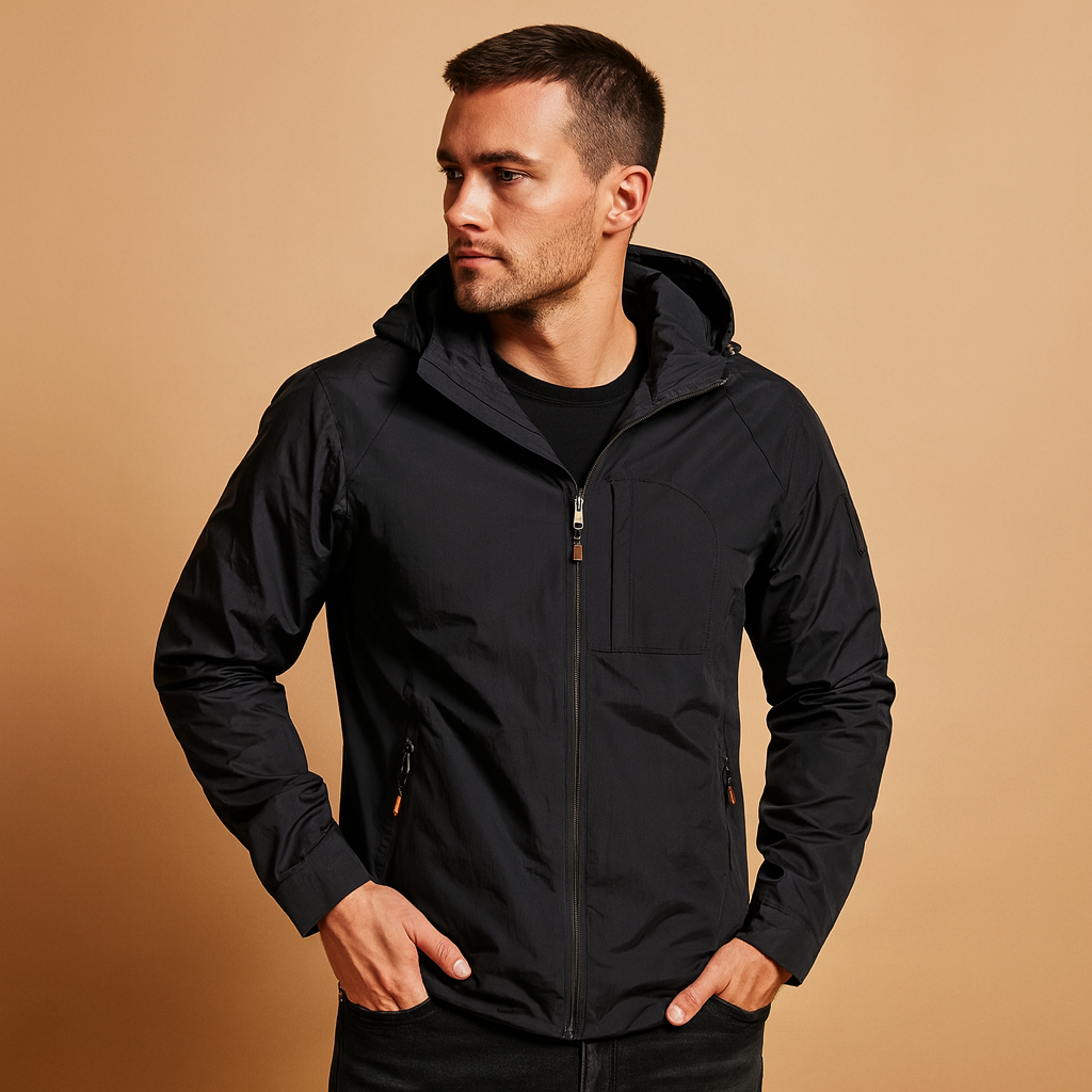 Men’s lightweight summer jacket with a breathable and durable design, featuring multiple pockets, suitable for hiking, camping, and everyday wear.