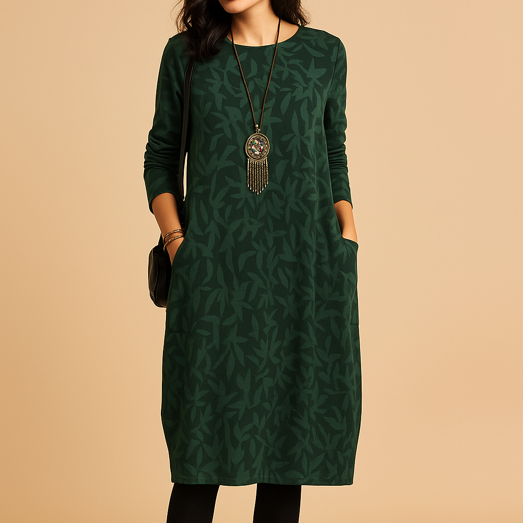 Women’s long elegant dress with a soft flowy fit, perfect for parties, dinners, and formal occasions with a timeless style.