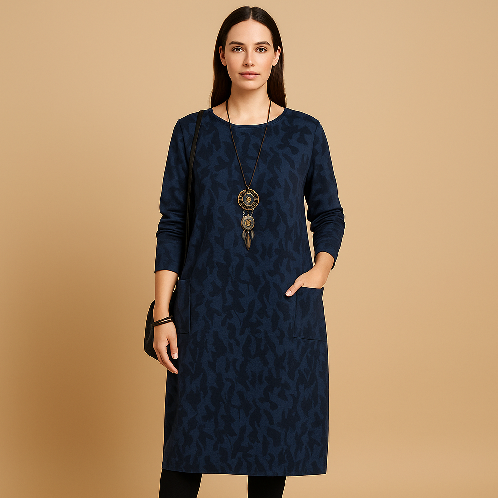Women’s long elegant dress with a soft flowy fit, perfect for parties, dinners, and formal occasions with a timeless style.