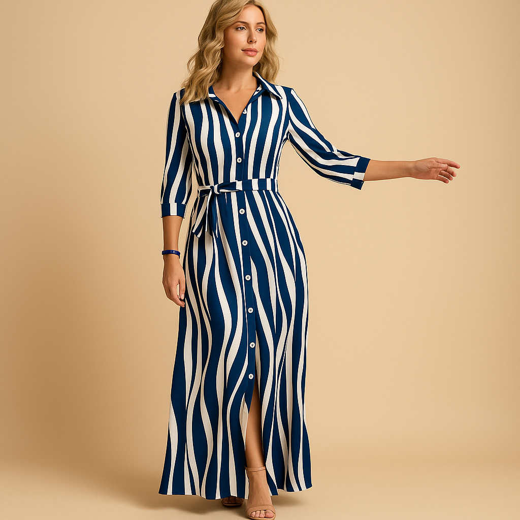 Long summer dress for women with loose fit and breathable fabric, ideal for beach days, casual outings, and summer evenings.