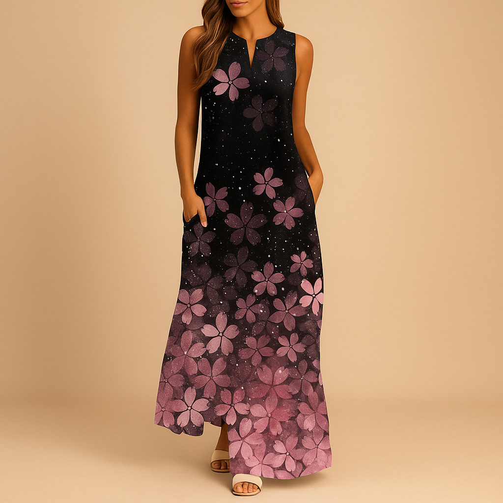 Women’s printed summer dress with lightweight breathable fabric and colorful design, perfect for casual days and summer parties.