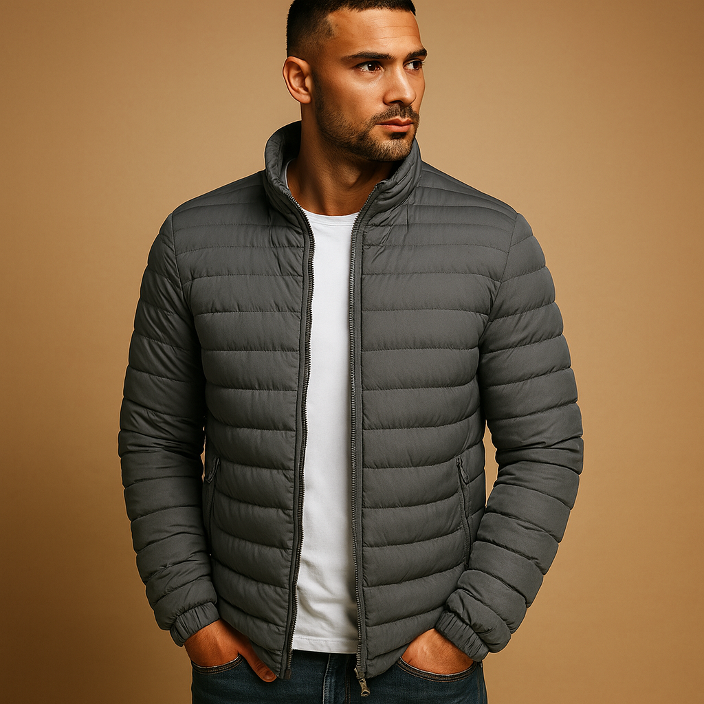 Men’s quilted summer jacket with a lightweight design, suitable for spring and summer, casual days, weekend trips, and everyday wear.