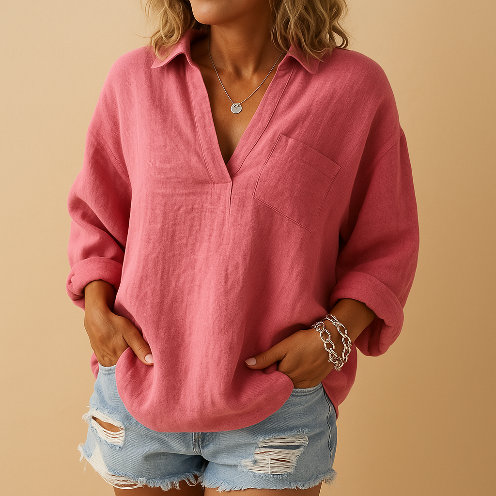 Women’s timeless blouse with a flattering and comfortable fit, ideal for work, casual outfits, and elegant everyday looks.